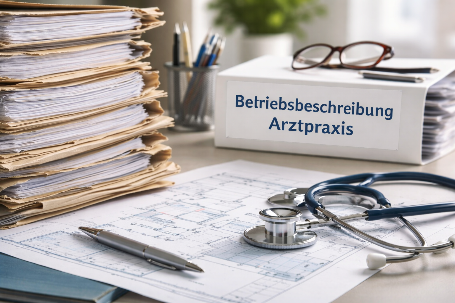 Betriebsbeschreibung Arztpraxis mit Unterlagen, Planung und Praxisdokumentation